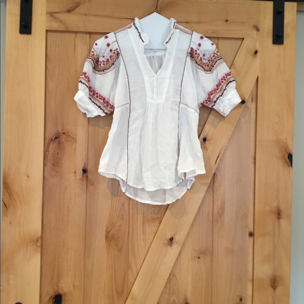 Anthropologie Lovely Embroidered Boho Top🌸